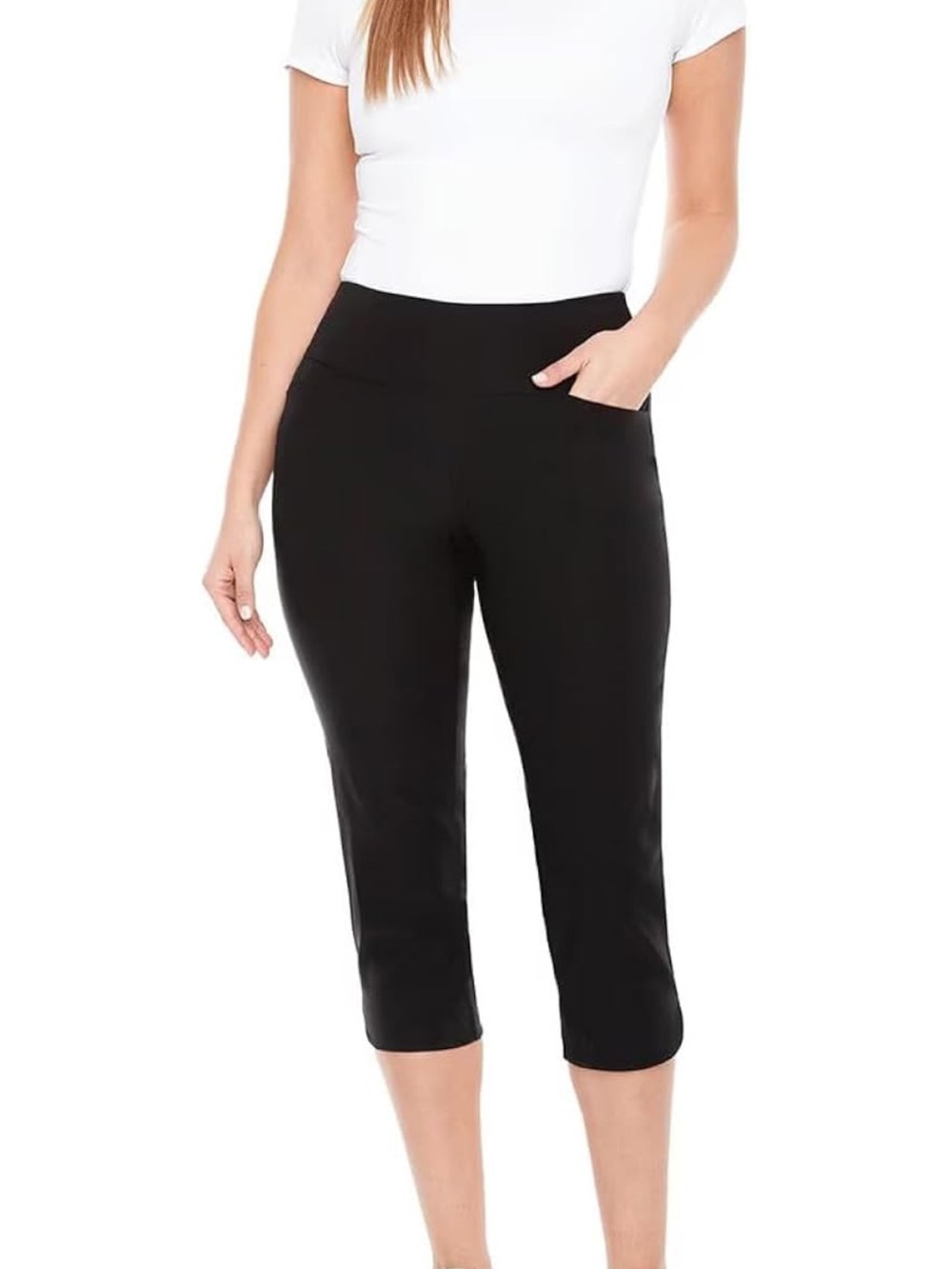 NWOT S.C. & CO. Women’s Black Capri Ponte Pants. Size 10
